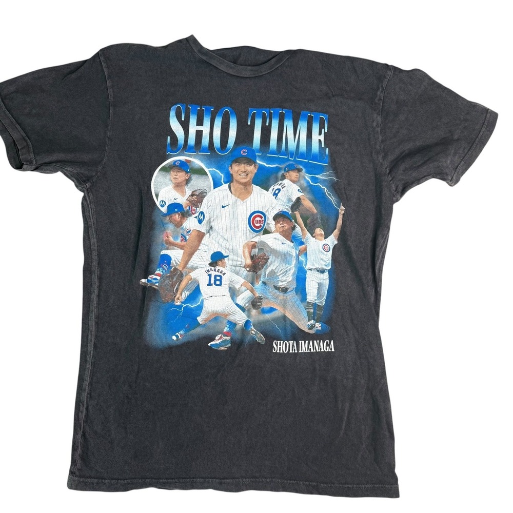 Lane Seven Cubs Shota‎ Imanaga Sho Time Graphic T-Shirt Baseball Medium